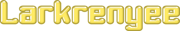 A pale yellow coloured logo of the Larkrenyee YouTube channel.